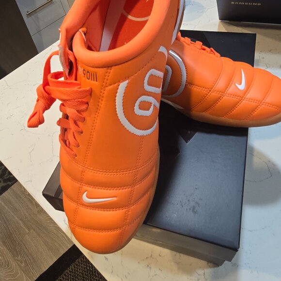 🔥 Nike T90 SP Safety Orange White #HF9351-800 Sz 10 mens Brand New🔥sneakers - Picture 7 of 15